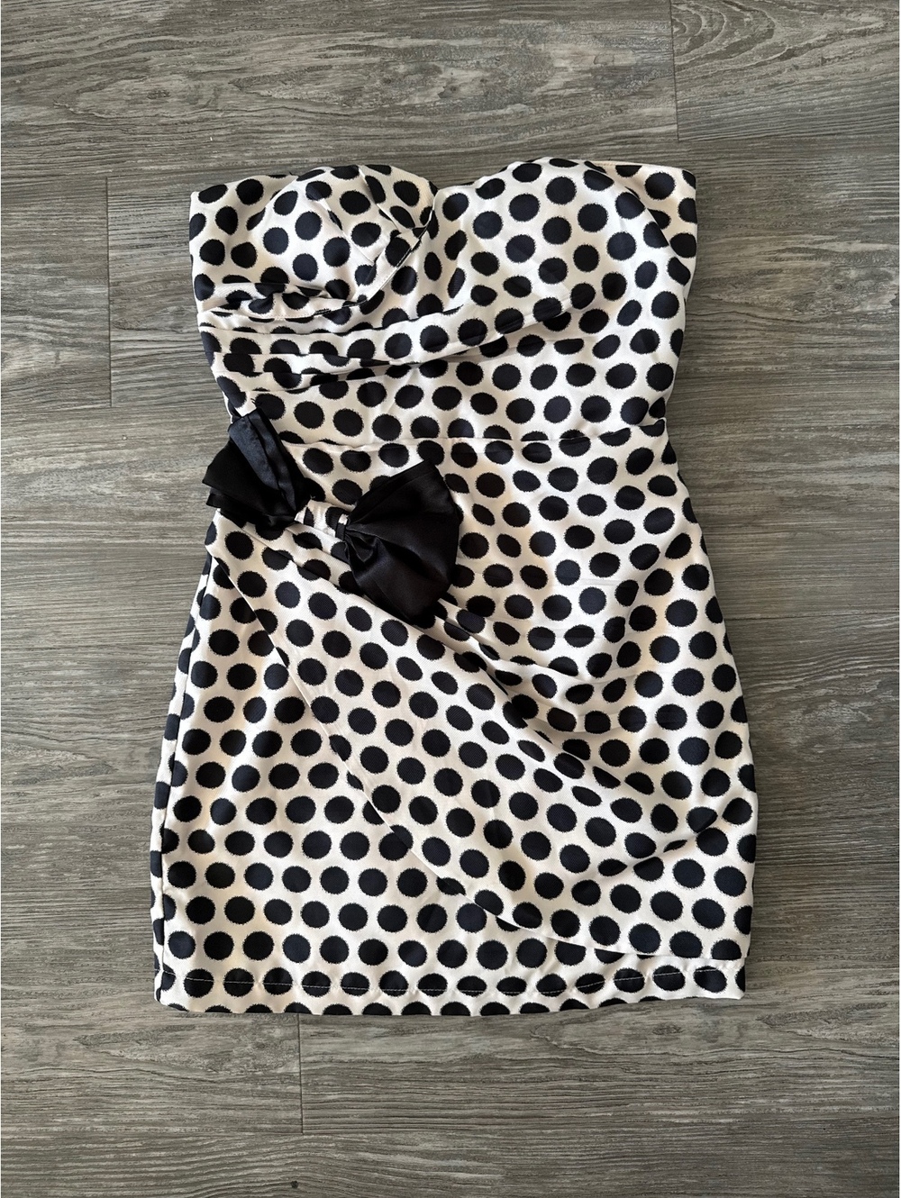 ONLY Luxury Collection Polka Dot Bow Strapless Mini Dress Size 36S (US Small)